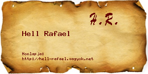 Hell Rafael névjegykártya